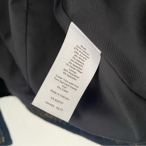 Talbots Women's Size 6 Olive Green Open Front Tweed Blazer Jacket - Picture 2 of 5